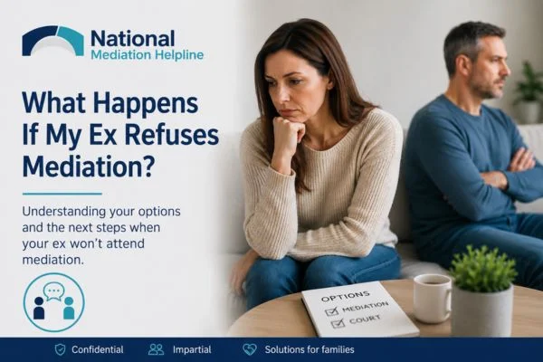 what if my ex refuses mediation Hastings?